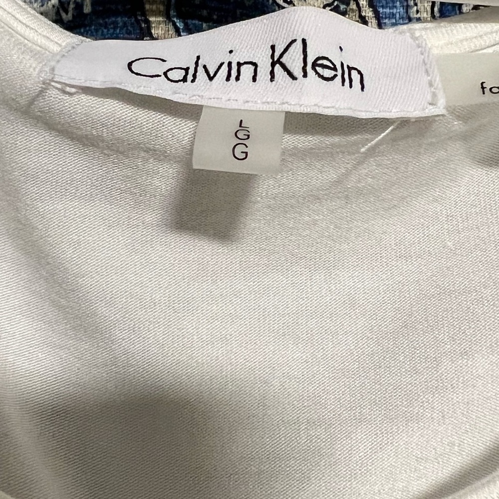 Calvin Klein plain white tank top, stretchy,